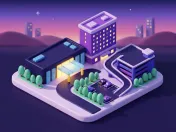 Illustration d'un complexe de casino et d'hôtel